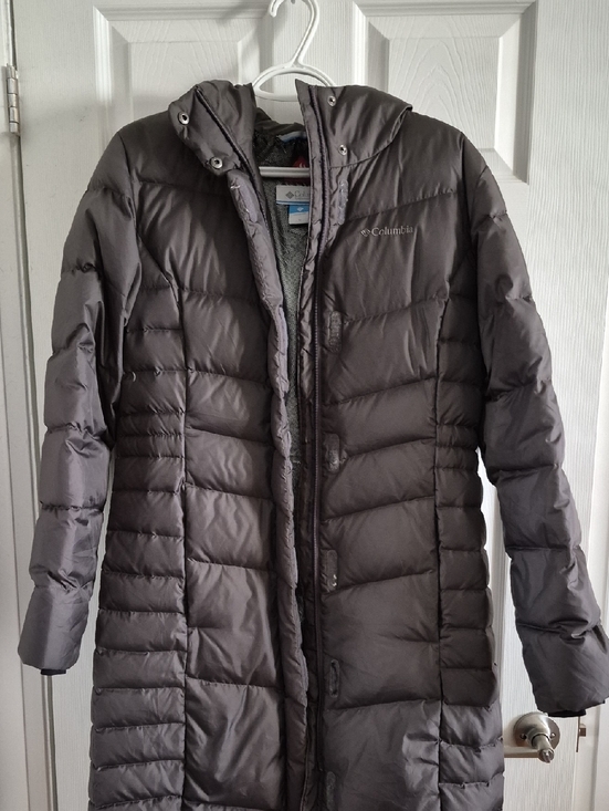 Columbia Jackets & Blazers - Columbia Gray Long Quilted Puffer Coat with Hood
